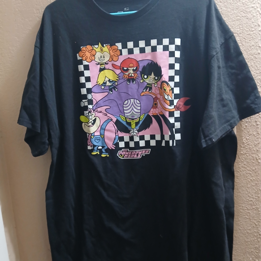 Cartoon Network Black Tee with Colorful Characters